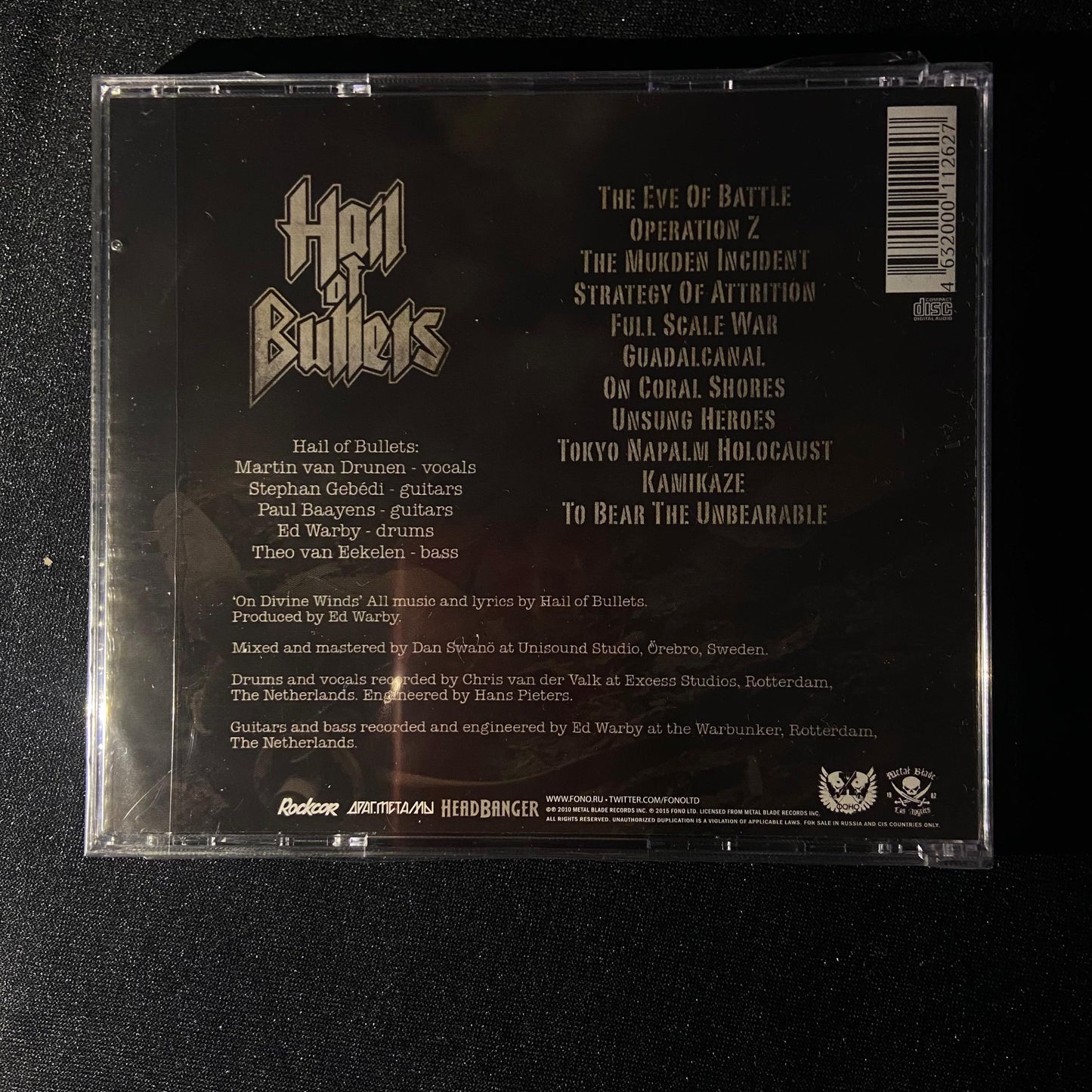 Hail of Bullets - On Divine Winds CD