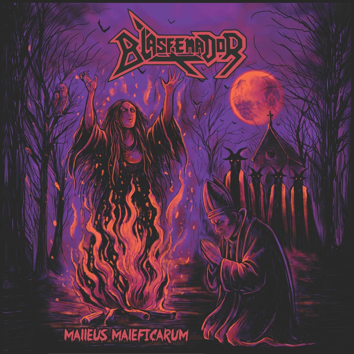 BLASFEMADOR - Malleus Maleficarum Lp Roxo | Black Hearts Records