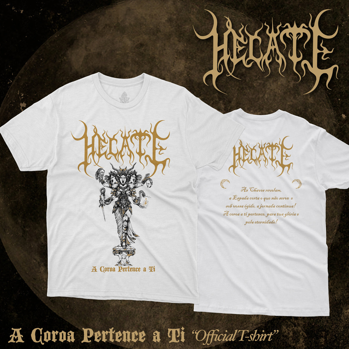 HECATE - A Coroa Pertence a Ti Camiseta Branca | Black Hearts Records