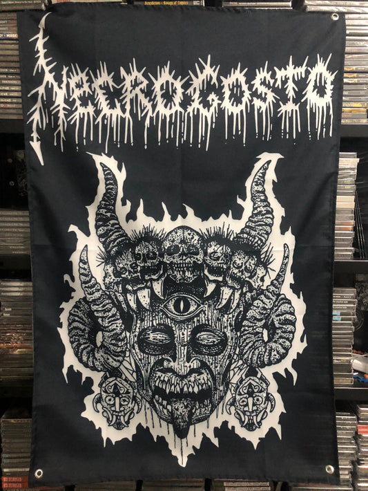 NECROGOSTO - Rosto do Demônio Bandeira | Black Hearts Records