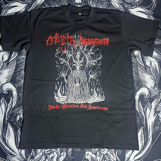 EJECUTOR / NECROGOSTO - Ruído Metálico 2025 Camiseta | Black Hearts Records