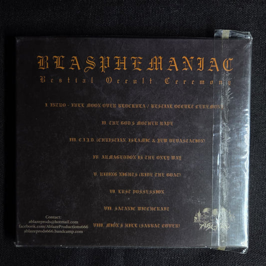 Blasphemaniac - Bestial Occult Ceremony CD Digipak