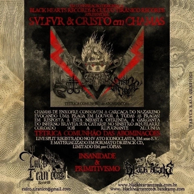 SVLFVR / CRISTO EM CHAMAS "Tétrica Comunhão das Abominações" CD Digipak