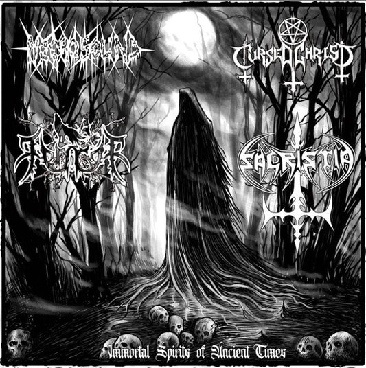 CURSED CHRIST / SACRISTIA / NECROSOUND / FENRIR - Immortal Spirits of Ancient Times CD | Black Hearts Records