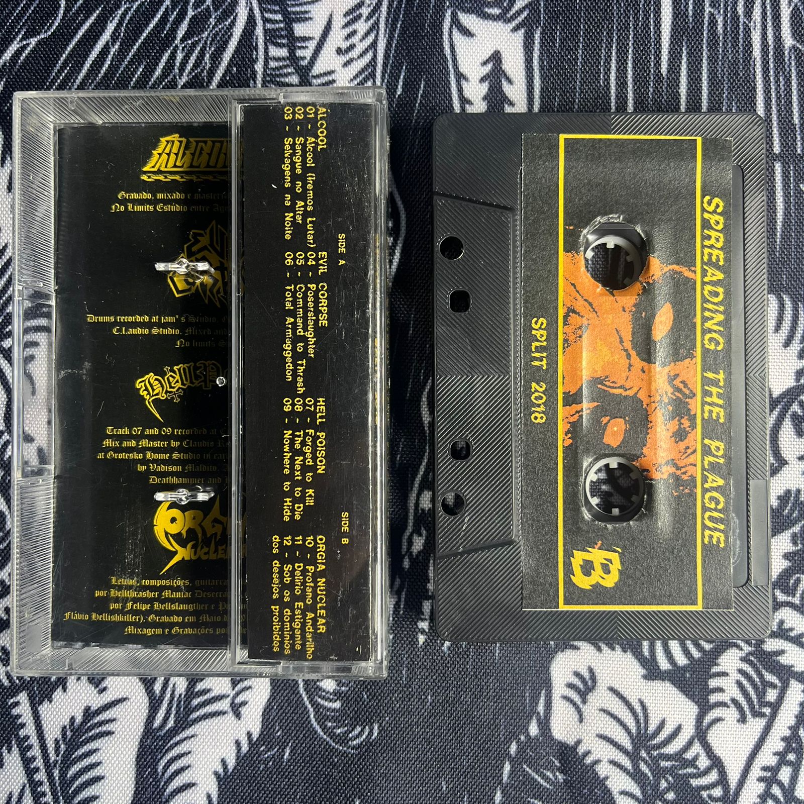 Orgia Nuclear / Hell Poison / Álcool / Evil Corpse - Spreading the Plague Cassete