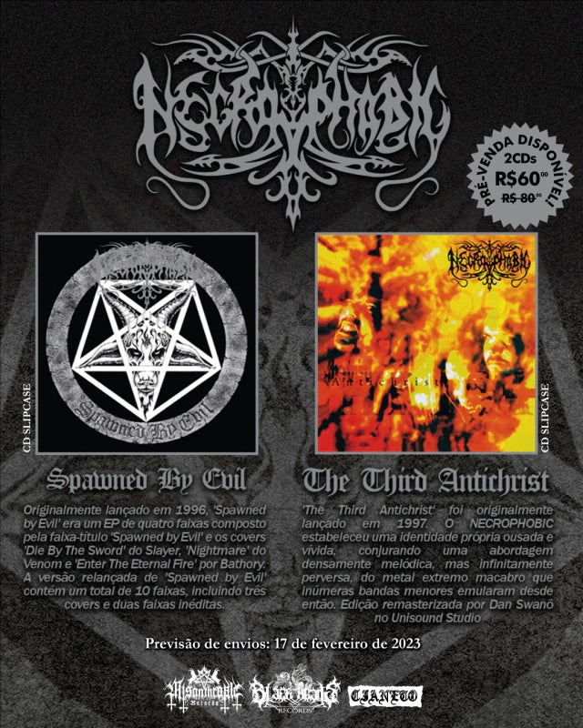 NECROPHOBIC "The Third Antichrist" CD Slipcase