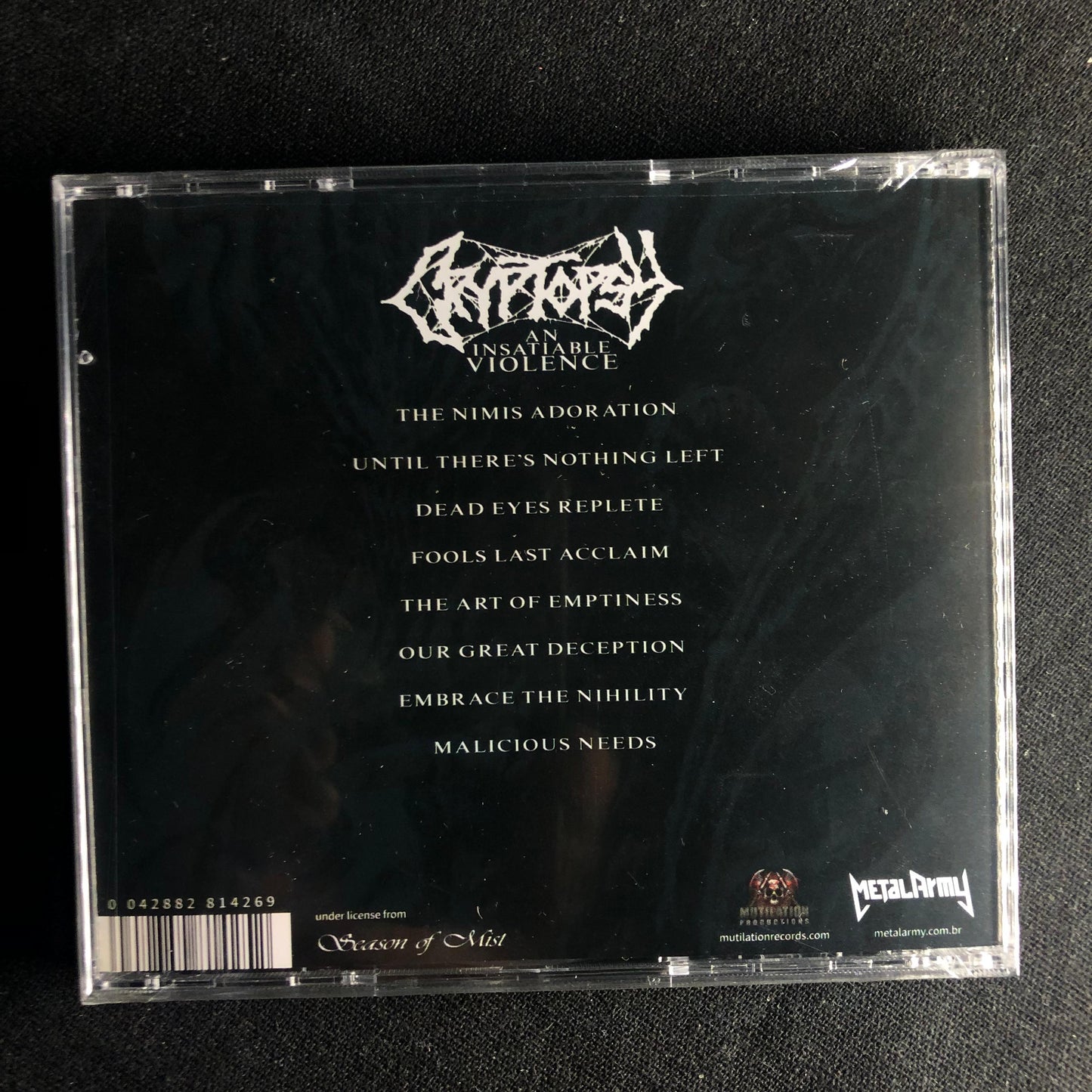 Cryptopsy - An Insatiable Violence CD