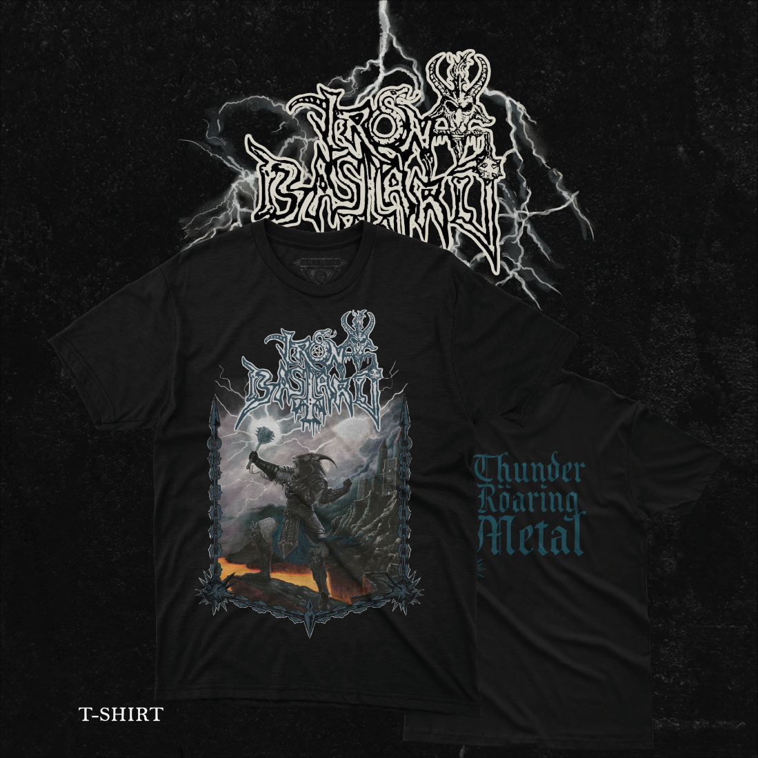 IRON BASTARD - Thunder Röaring Metal Camiseta | Black Hearts Records