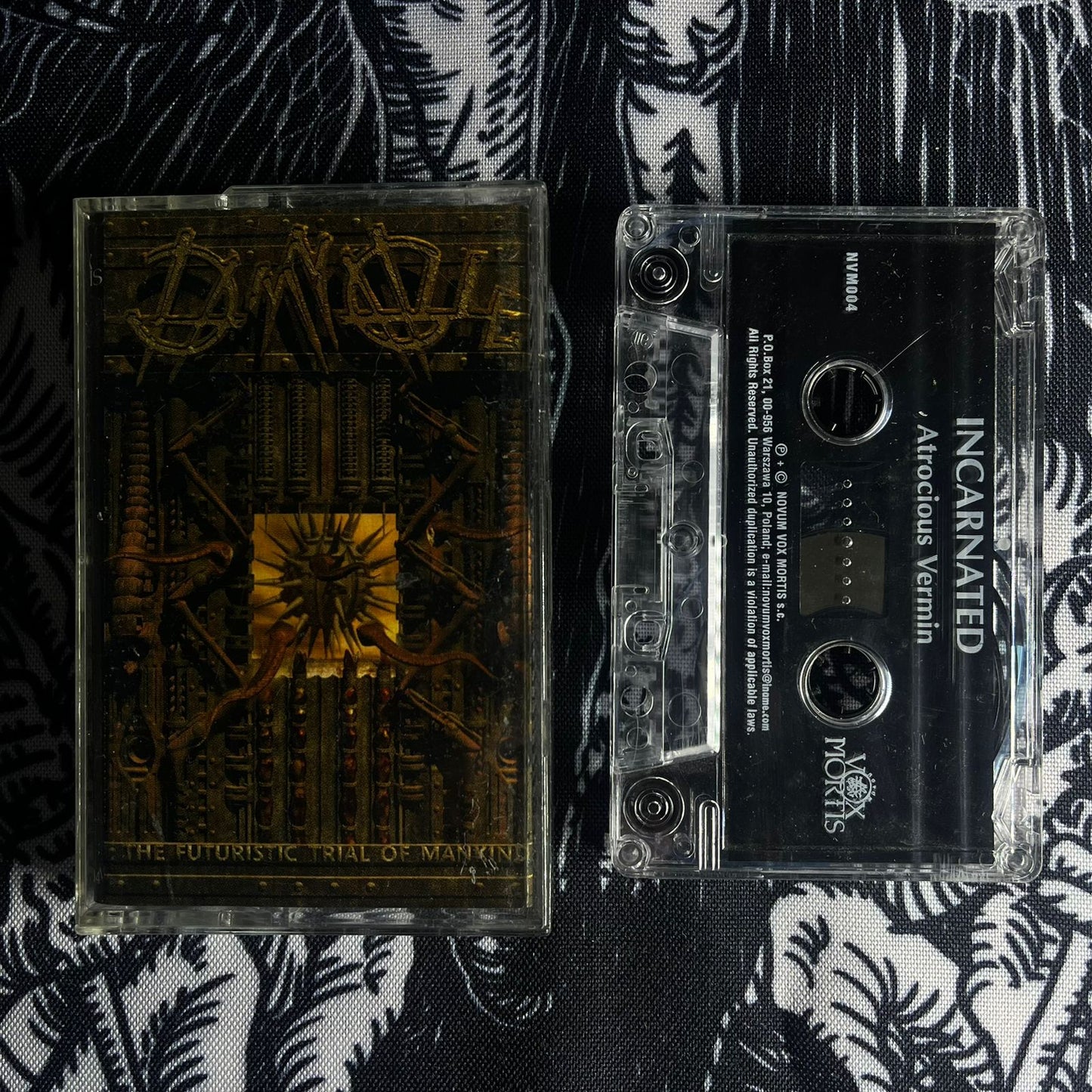 DAMNABLE / INCARNATED - The Futuristic Trial of Mankind / Atrocious Vermin Cassete | Black Hearts Records