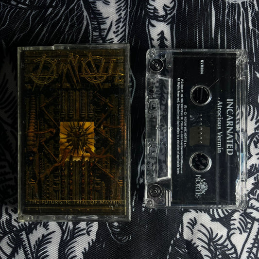 DAMNABLE / INCARNATED - The Futuristic Trial of Mankind / Atrocious Vermin Cassete | Black Hearts Records