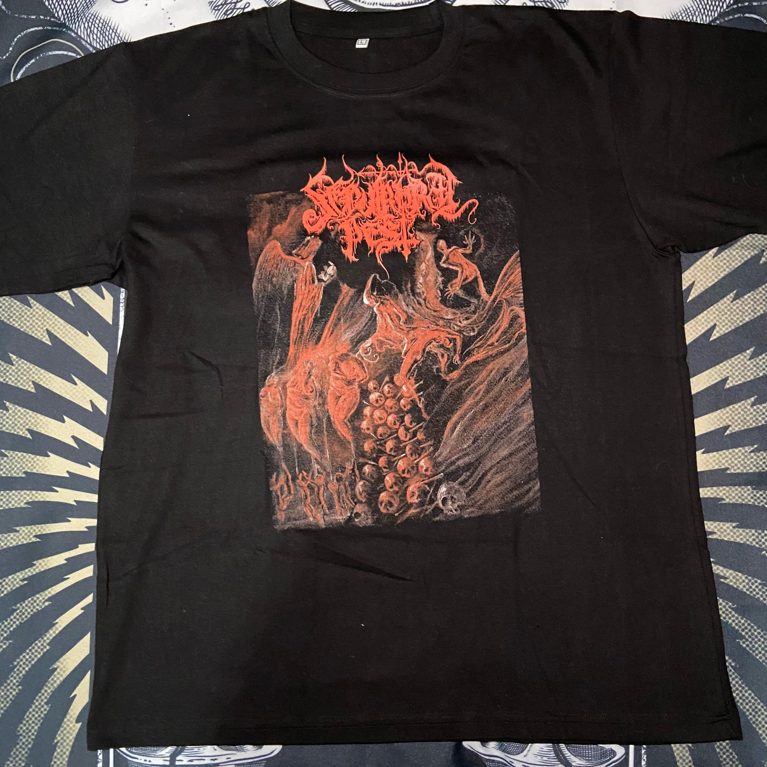 Sepulkhral Pest - Kultum Hominis Mortum Camiseta Preta