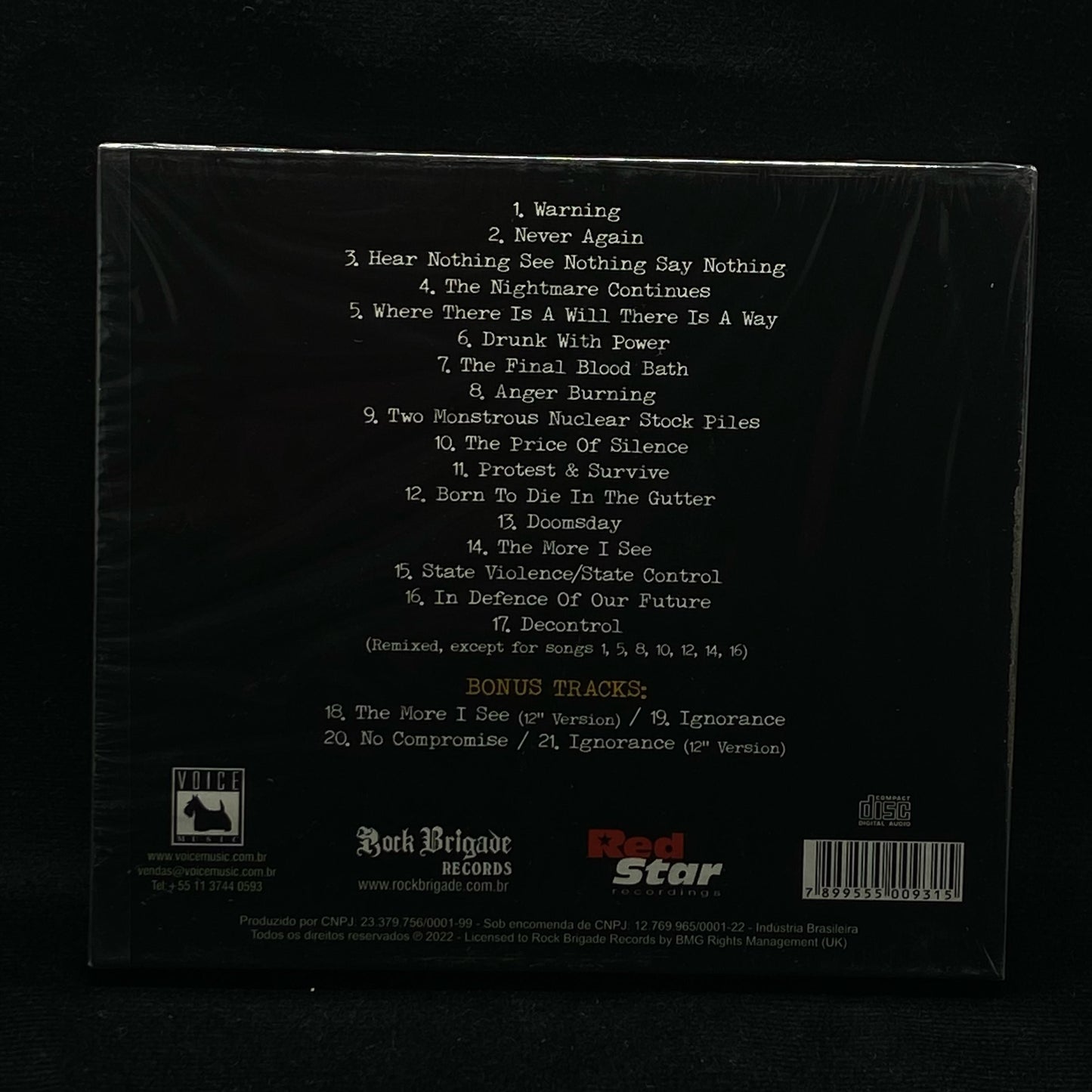 Discharge - Never Again CD Slipcase