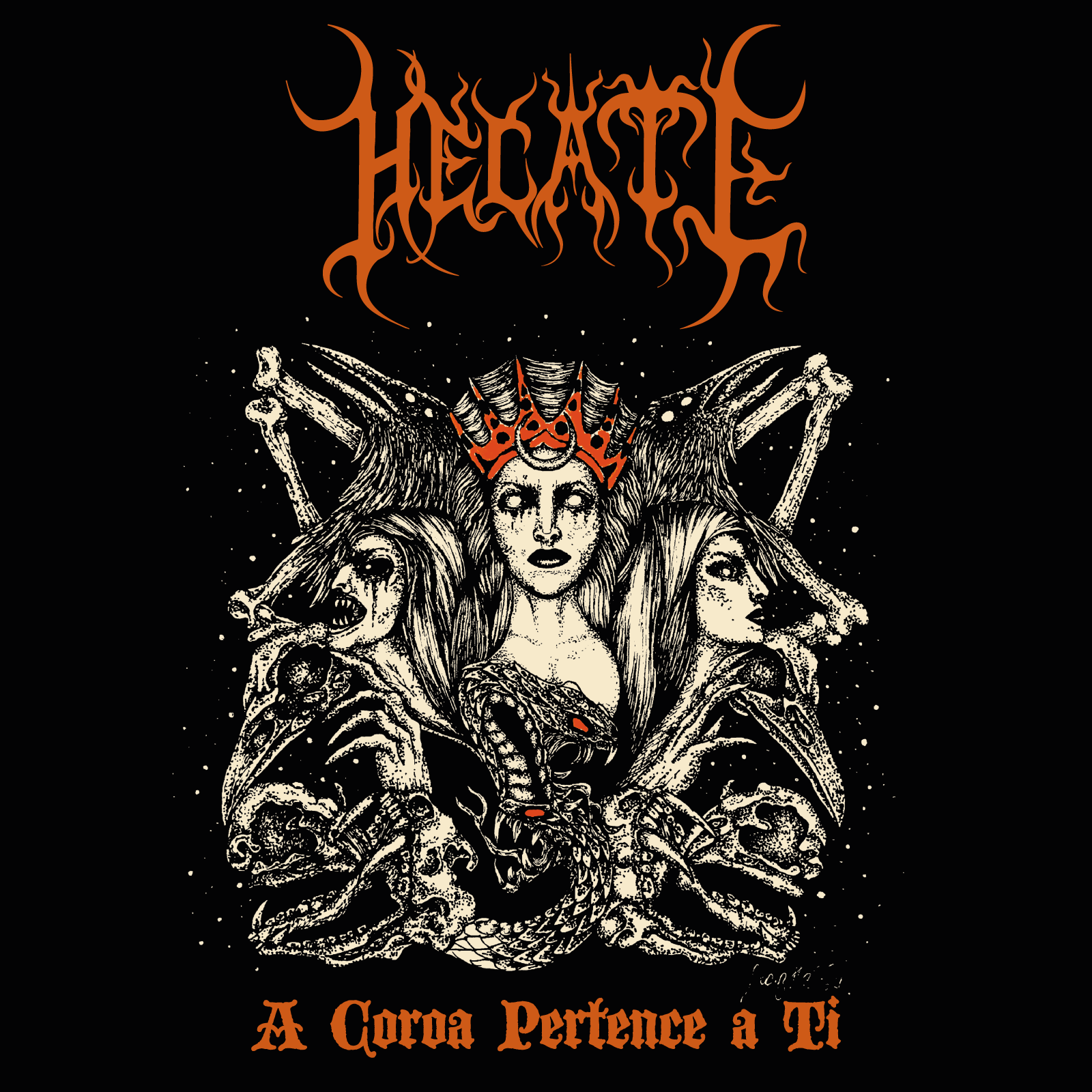 HECATE "A Coroa Pertence a Ti"  7" EP (Preto)