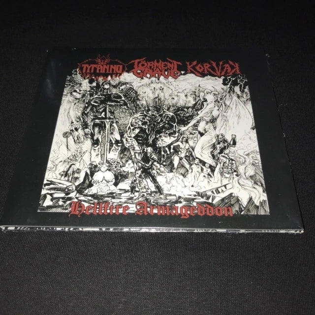 Tyranno/Korvak/Torment Grave - Hellfire Armageddon CD Digisleeve | Black Hearts Records