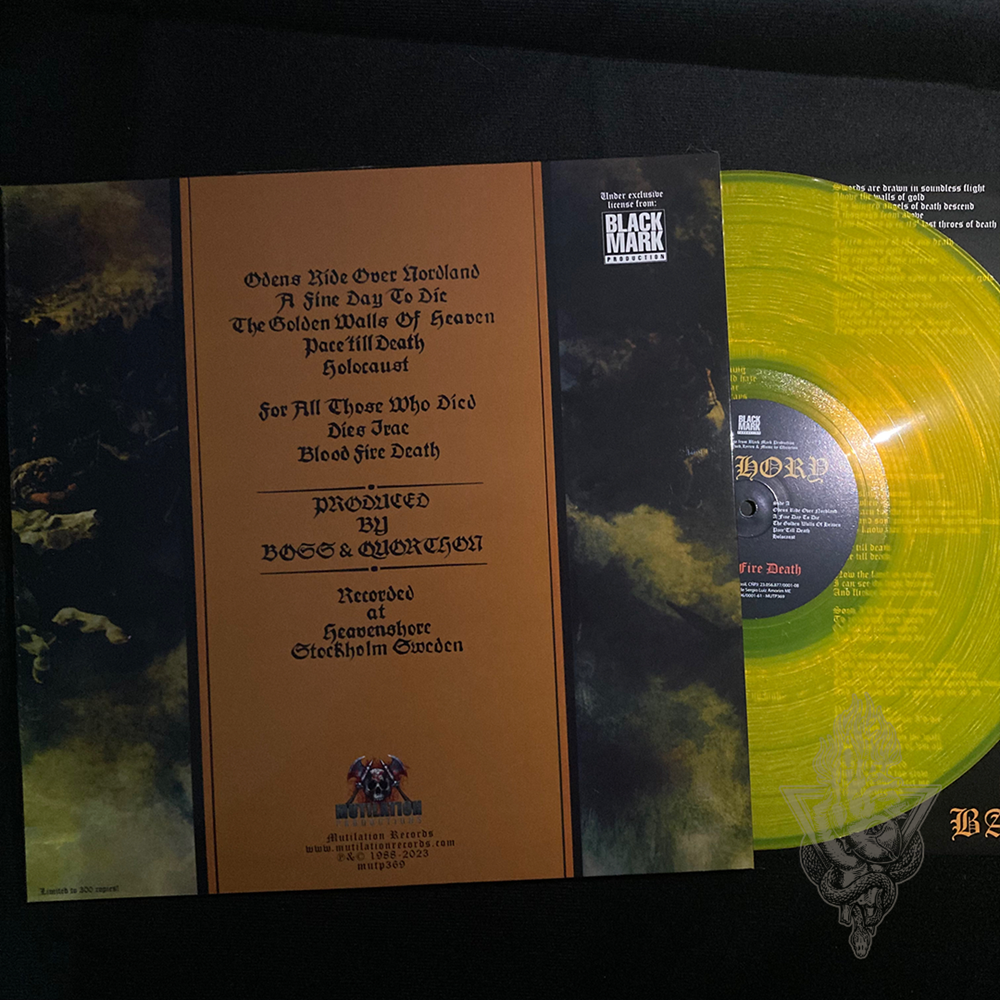 Bathory - Blood Fire Death LP