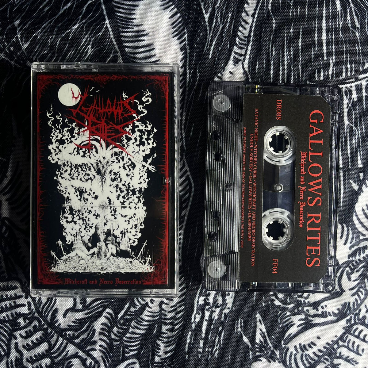 GALLOWS RITES - Witchcraft and Necro Desecration Cassete | Black Hearts Records