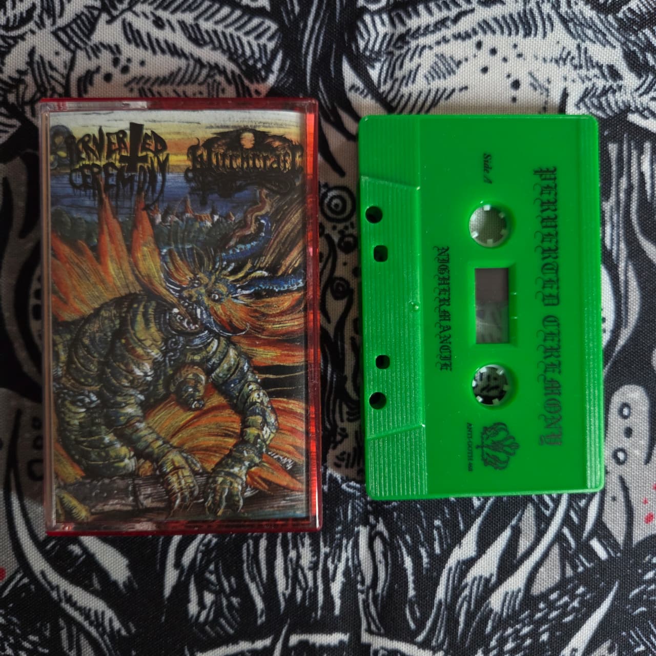 WITCHCRAFT / PERVERTED CEREMONY - Nighermancie / Black Candle Invoker Cassete | Black Hearts Records