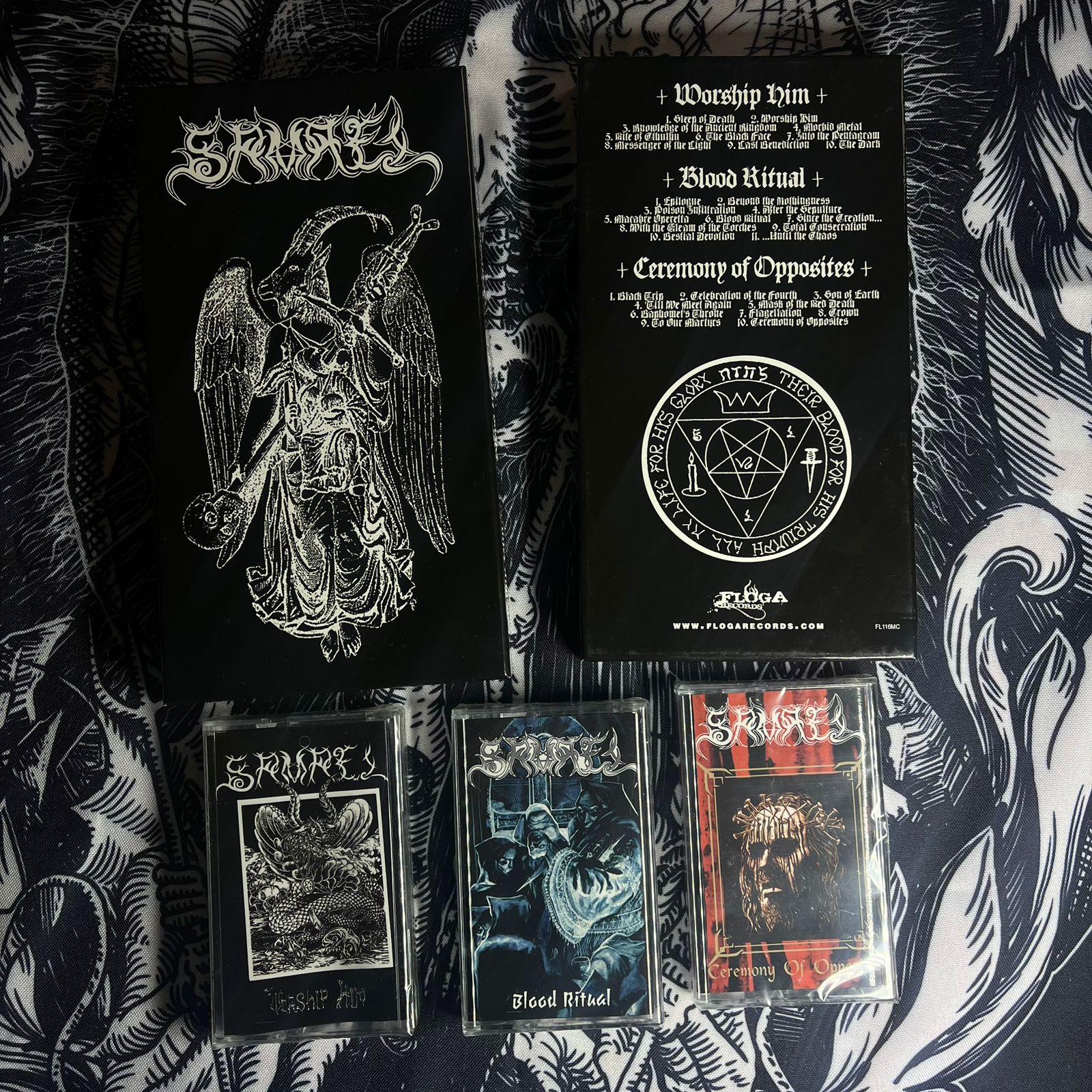 SAMAEL - Worship Him - Blood Ritual - Ceremony Of Opposites 3x Cassete Box | Black Hearts Records