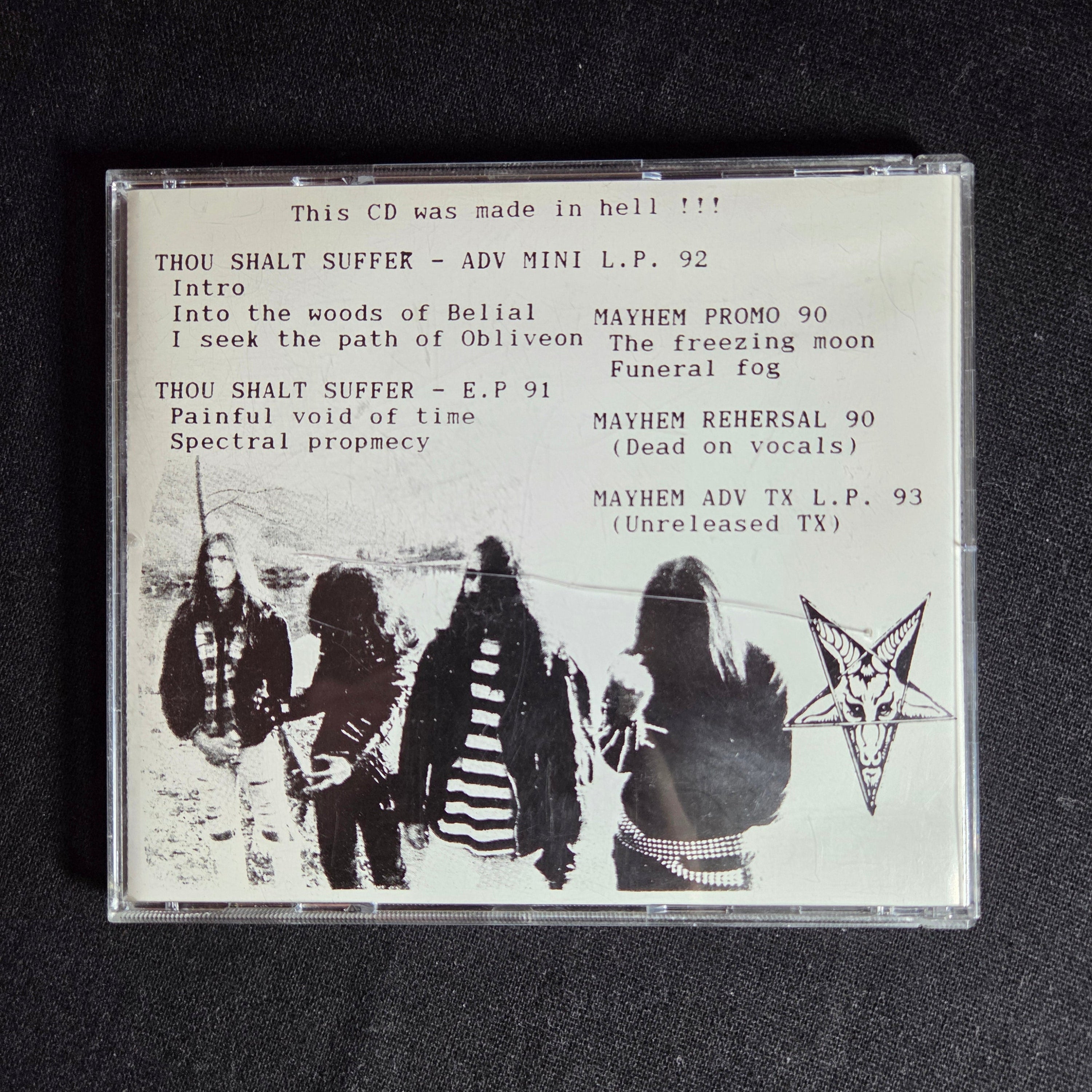 Mayhem / Thou Shalt Suffer - The True Black Cd Bootleg
